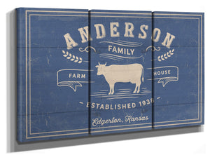 Bella Frye Home & Garden > Decor > Artwork Vintage Farmhouse Personalized Canvas Wall Art