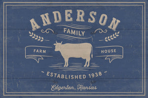 Bella Frye Home & Garden > Decor > Artwork Vintage Farmhouse Personalized Canvas Wall Art