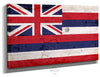 Bella Frye Hawaii Flag Wall Art - Vintage State of Hawaii Print