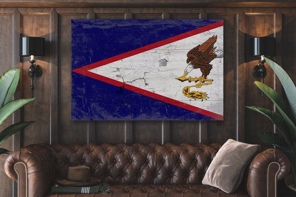 Bella Frye American Samoa Flag Wall Art - Vintage Samoa Islands Flag Print