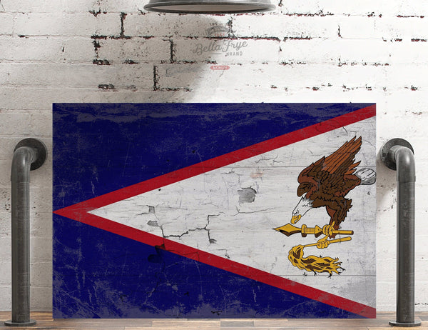 Bella Frye American Samoa Flag Wall Art - Vintage Samoa Islands Flag Print