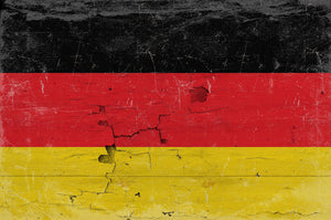 Bella Frye Germany Flag Wall Art - Vintage German Flag Sign Weathered Wood Style on Canvas