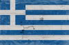 Bella Frye Greece Flag Wall Art - Vintage Greece Flag Sign Weathered Wood Style on Canvas