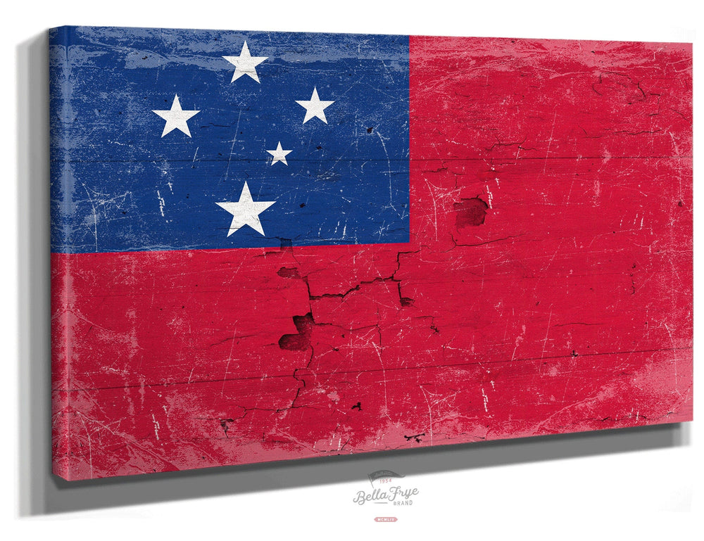 Bella Frye Samoa Flag Wall Art - Vintage Samoa Flag Print