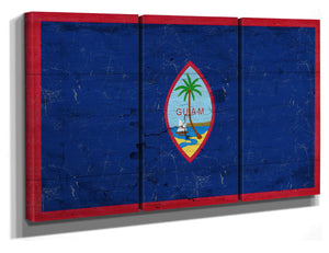 Bella Frye Guam Flag Wall Art - Vintage Guam Island Territory Sign