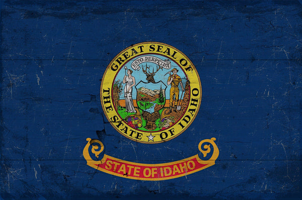 Bella Frye Idaho Flag Wall Art - Vintage State of Idaho Sign