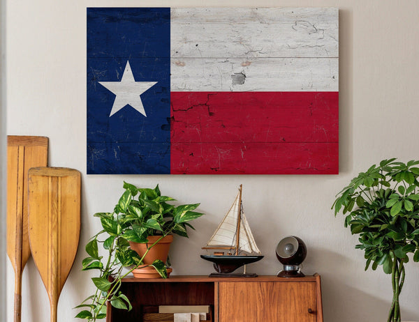 Bella Frye Texas Flag Wall Art - Vintage State of Texas Sign