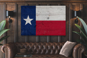 Bella Frye Texas Flag Wall Art - Vintage State of Texas Sign