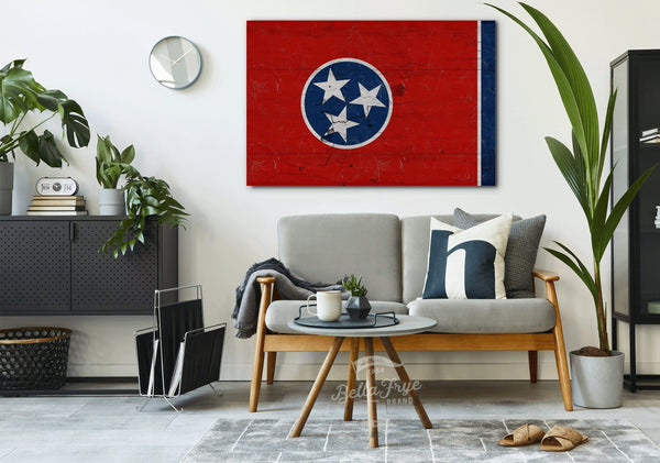 Bella Frye Tennessee Flag Wall Art - Vintage State of Tennessee Sign