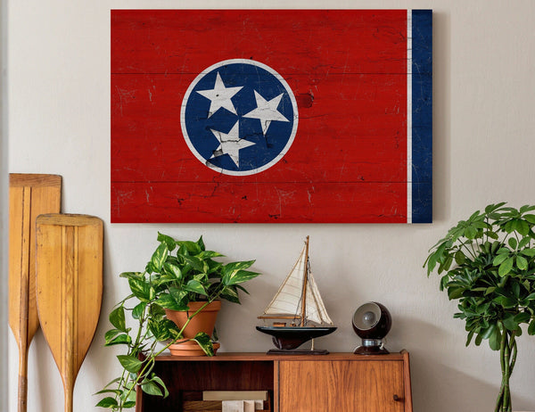 Bella Frye Tennessee Flag Wall Art - Vintage State of Tennessee Sign