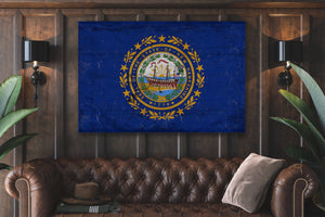 Bella Frye New Hampshire Flag Wall Art - Vintage State of New Hampshire Sign