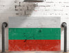 Bella Frye Bulgaria Flag Wall Art - Vintage Bulgaria Flag Sign Weathered Wood Style on Canvas