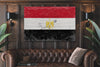 Bella Frye Egypt Flag Wall Art - Vintage Egypt Flag Sign Weathered Wood Style on Canvas