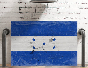 Bella Frye Honduras Flag Wall Art - Vintage Honduras Flag Sign Weathered Wood Style on Canvas