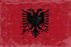Bella Frye Albania Flag Wall Art - Vintage Albania Flag Sign Weathered Wood Style on Canvas