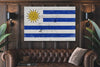 Bella Frye Uruguay Flag Wall Art - Vintage Uruguay Flag Sign Weathered Wood Style on Canvas