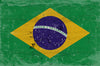 Bella Frye Brazil Flag Wall Art - Vintage Brazilian Flag Sign Weathered Wood Style on Canvas
