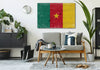 Bella Frye Cameroon Flag Wall Art - Vintage Cameroon Flag Sign Weathered Wood Style on Canvas