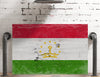Bella Frye Tajikistan Flag Wall Art - Vintage Tajikistan Flag Sign Weathered Wood Style on Canvas