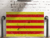 Bella Frye Baden Flag Wall Art - Vintage Baden Flag Sign Weathered Wood Style on Canvas