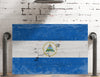 Bella Frye Nicaragua Flag Wall Art - Vintage Nicaragua Flag Sign Weathered Wood Style on Canvas