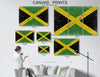 Bella Frye Jamaica Flag Wall Art - Vintage Jamaica Flag Sign Weathered Wood Style on Canvas