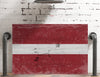 Bella Frye Latvia Flag Wall Art - Vintage Latvia Flag Sign Weathered Wood Style on Canvas