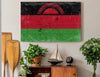 Bella Frye Malawi Flag Wall Art - Vintage Malawi Flag Sign Weathered Wood Style on Canvas