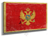 Bella Frye Montenegro Flag Wall Art - Vintage Montenegro Flag Sign Weathered Wood Style on Canvas