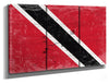 Bella Frye Trinidad and Tobago Flag Wall Art - Vintage Trinidad and Tobago Flag Sign Weathered Wood Style on Canvas