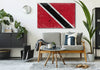 Bella Frye Trinidad and Tobago Flag Wall Art - Vintage Trinidad and Tobago Flag Sign Weathered Wood Style on Canvas