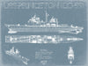Bella Frye USS Princeton (CG-59) Blueprint Wall Art - Original Cruiser Print