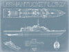 Bella Frye USS Nantucket (LCS-27) Blueprint Wall Art - Original Littoral Combat Ship Print