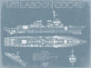 Bella Frye USS Laboon (DDG-58) Blueprint Wall Art - Original Destroyer Print