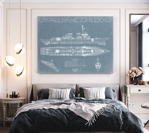 Bella Frye USS Paul Hamilton (DDG-60) Blueprint Wall Art - Original Destroyer Print