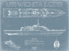 Bella Frye USS Wichita (LCS 13) Blueprint Wall Art - Original Littoral Combat Ship Print