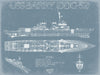 Bella Frye USS Barry (DDG-52) Blueprint Wall Art - Original Destroyer Print